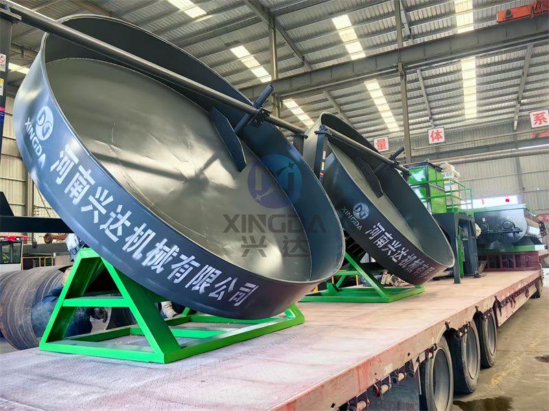 年產(chǎn)3萬噸顆粒有機肥生產(chǎn)線發(fā)貨現(xiàn)場