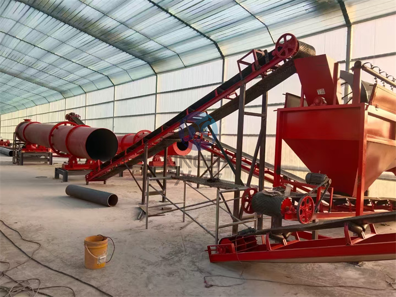 年產(chǎn)1萬噸顆粒有機(jī)肥生產(chǎn)線安裝現(xiàn)場